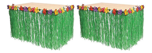 Falda Larga Para Decoracion Fiesta Tropical Hibisco Color