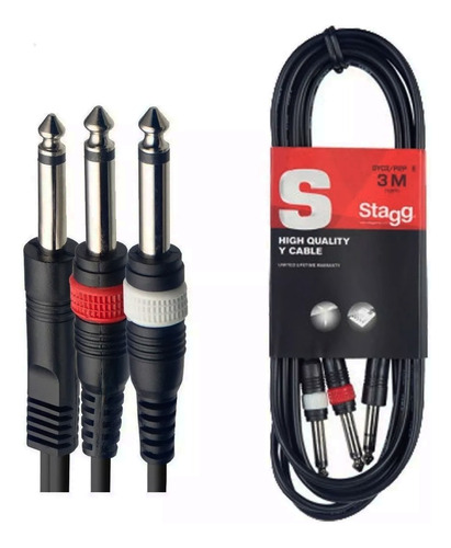 Cable Stagg Plug A 2 Plug 3mts / Syc3p2pe