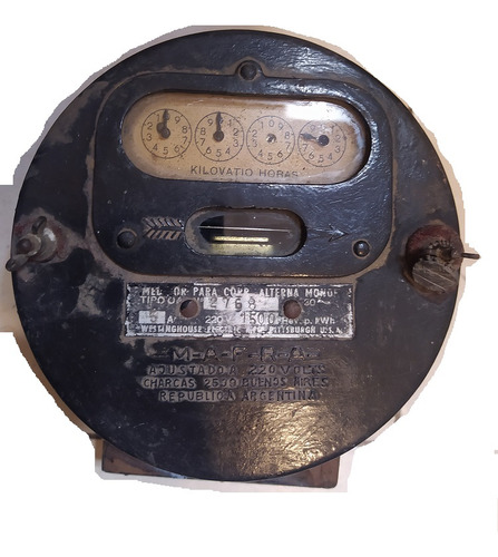 Medidor Luz Antiguo Westinghouse Ideal Deco (Usado)