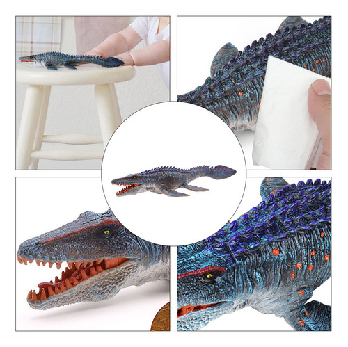 Adorno De Plesiosaurio Modelo Dinosaurio De Plástico Macizo,