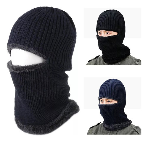 D Gorro De Punto De Invierno Con Capucha, Pasamontañas