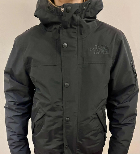 North Face Campera Negra 550 Impermeable Parka