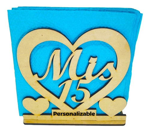 12 Servilleteros Mis 15 Mdf 13x5x12 Personalizado. 