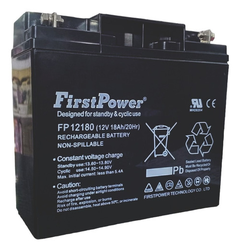 Batería Seca First Power Fp12180 De 12v 18.ah