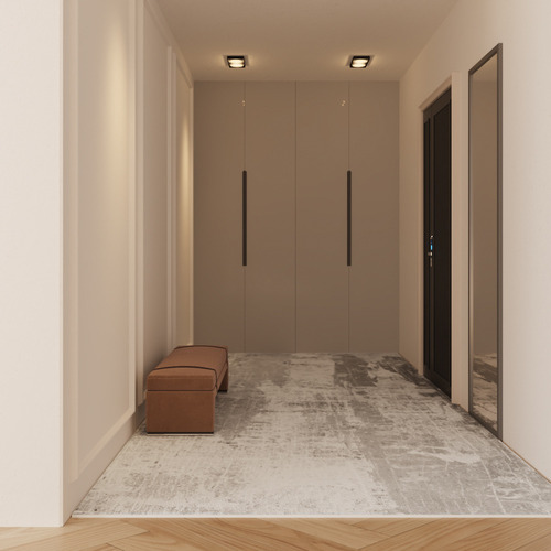 Couro Pu Cinza De 9 A 100 X 120 Cm (porta De Entrada), Tapet