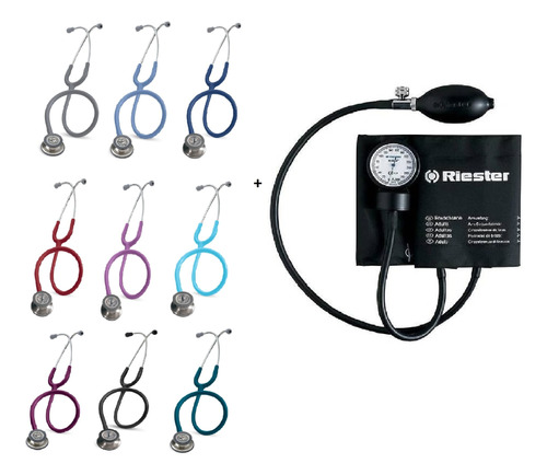 Kit De Estetoscopio Littmann + Tensiómetro Exacta Riester 