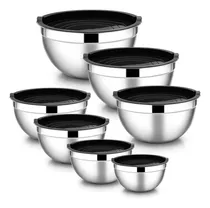 Comprar Tazones Mezclar De Acero Inoxidable Tapas Herméticas  ...