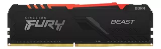 Memória RAM Fury Beast RGB color preto 16GB 1 Kingston KF436C18BBA/16