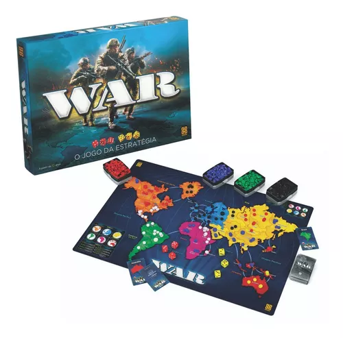 Jogo War de Estratégia de Tabuleiro Brinquedo Educativo de