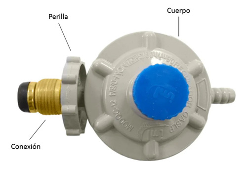 Regulador De Gas Iml Punta Espiga, Acero Inoxidable