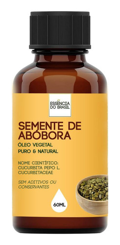  Óleo Vegetal De Semente De Abóbora - 60ml Puro E Natural