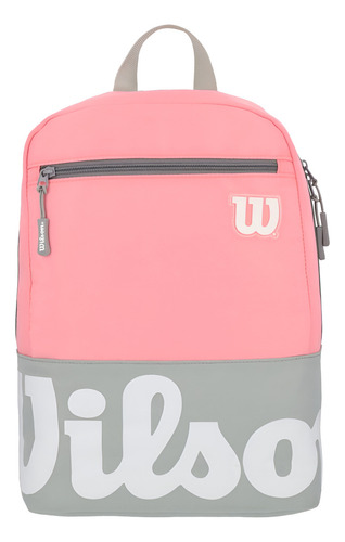 Mochila Wilson Rosa Y Gris Wls164 Diseño De La Tela Lisa