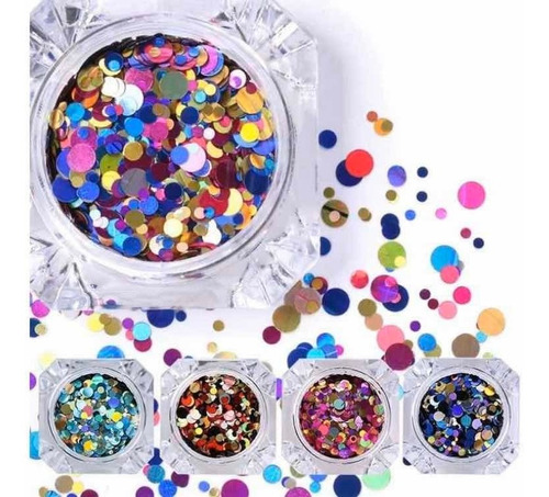 Confetti Strass Uñas Decoración Colores Pastel Brillosos X12