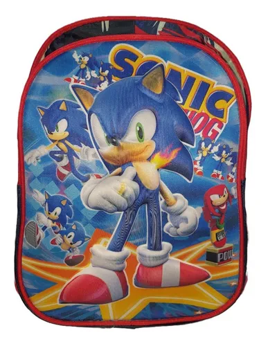 Mochila Preescolar Kinder Con Estampado De Sonic Para Niños