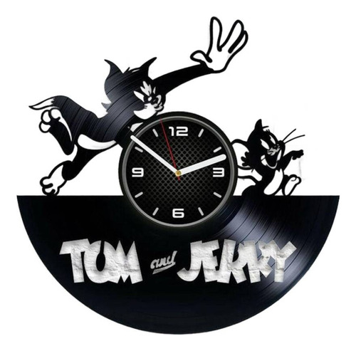 Reloj Corte Laser 2267 Tom & Jerry Tom Correteando A Jerry