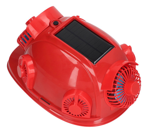 Casco De Seguridad Solar Rojo De 6 Ventiladores Con Aire Aco