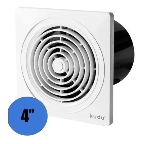 Extractor De Aire Para Baño Y Cocina Kudu 4 Pulgadas Blanco