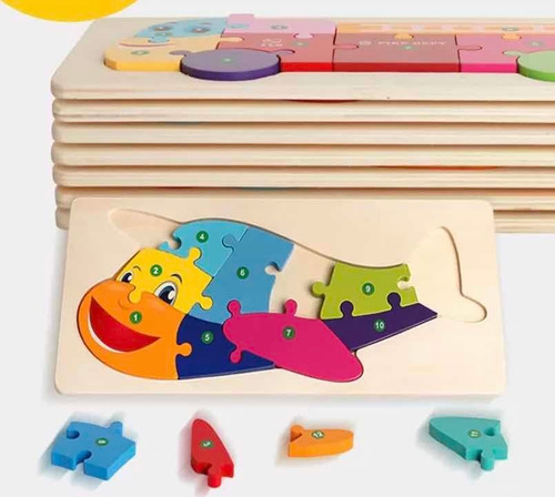 Puzzle De Madera 3d Rompecabezas Para Niños Juego Didáctico