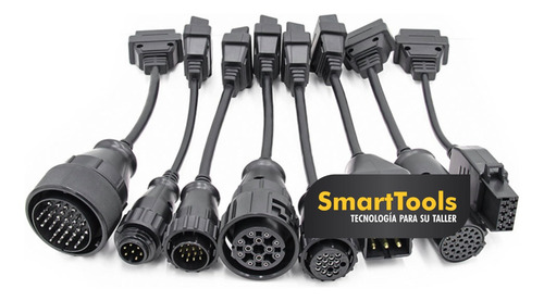 Imagen 2 de 6 de Kit 8 Cables Adaptadores Obd2 Para Camion Delphi / Launch