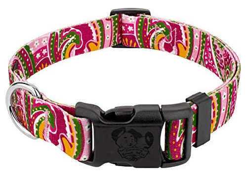 País Brook Petz - Collar De Perro Paisley Pink Deluxe (1 Pul