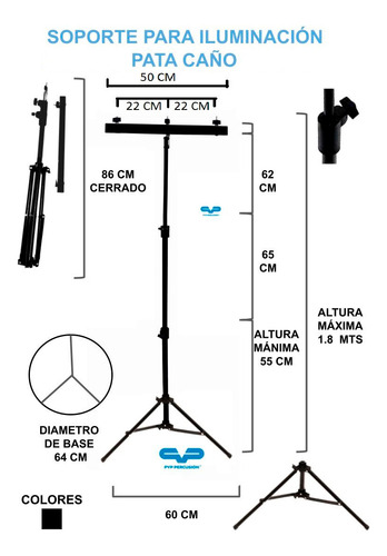 Tripode Pyp Percusion De Iluminacion Dj Luces