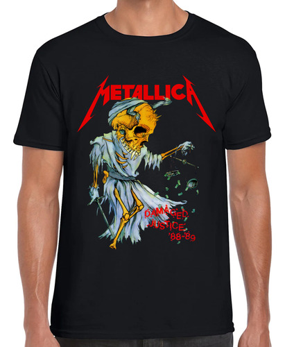 Playera Metallica Damaged Justice Algodón Premium #659