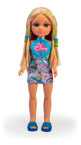 Muñeca Nancy Un Dia Con Trenzas Rubia