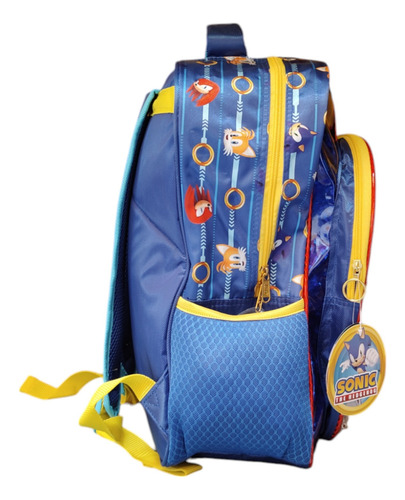 Kit Mochila Lonchera Lapicera Sonic Tails Knuckles Ruz 3d Azul 3d Vinil