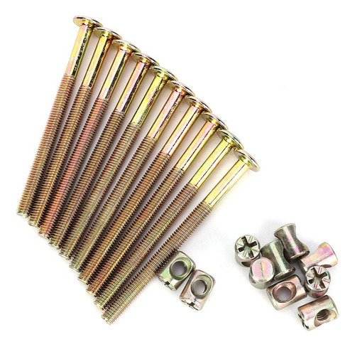 Tornillos Y Tuercas M6 De Barril Para Muebles - Kit De 10 Un
