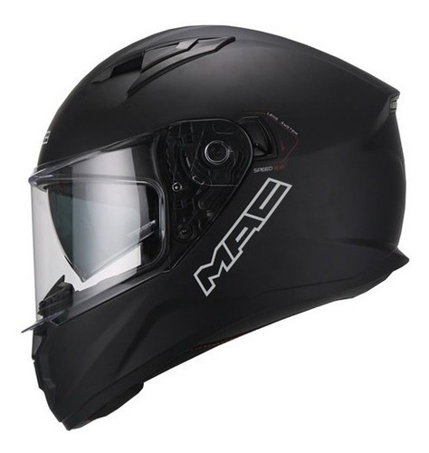 Casco Moto Integral Mac Speed 2.0 Negro Mate Argenmotos