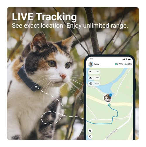 Gps Cat Tracker Tractive Mini A Prueba De Agua Con Monitor D