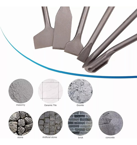 Kit Cinceles Sds Plus Taladro Rotomartillo 25cm Set 4pz Rork