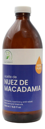 Aceite Cosmético De  Macadamia Premium 500ml Tipo de piel Todo tipo de piel