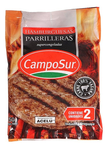 Hamburguesas Parrilleras Camposur 42 Unidades (21 Paquetes)