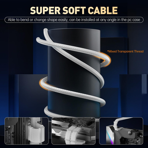 Kit De Extensión De Cable De Psu De Asiahorse 16awg, Mod De