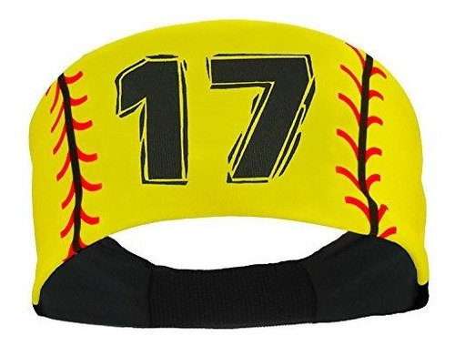 Madsportsstuff Player Id Softball Stitch Diadema (amarillo, 