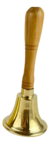Campana De Mano De Mango De Madera Para 7,7 Cm X 20,4 Cm