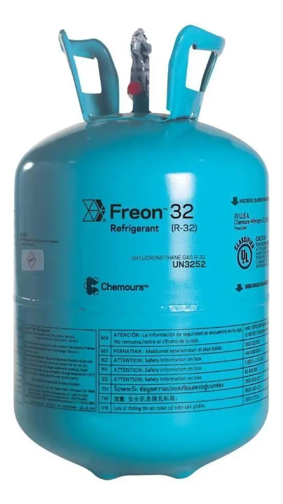Botella de gas R32 Chemours de 3,0 kg