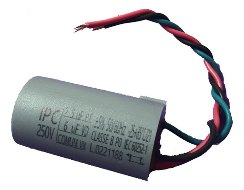 Capacitor Para Ventilador Teto 3 Fios 8,5uf (2,5+6uf) 250v 250vac