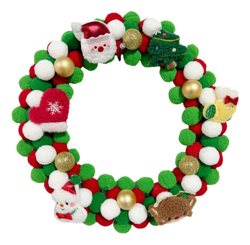 Guirlanda De Bola De Natal Para Porta Da Frente, Guirlanda