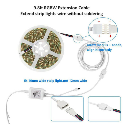 Kit De Cable De Extensión De 4 Pines Para Tira De Luces Led