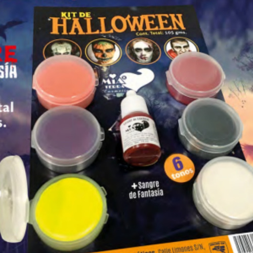 Paleta Maquillaje Pinta Carita 8 Colores Halloween