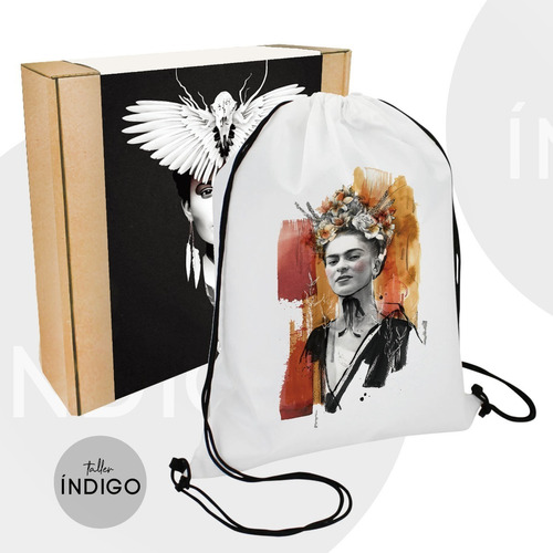 Tula De Tela Frida Kahlo + Empaque Personalizado Artesanal