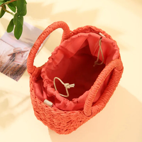 Bolso Bandolera De Playa Tejido A Mano Mujer,verano 2025
