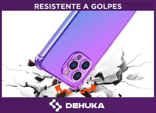 Funda Arcoíris Degradado Compatible con iPhone 13 Silicona TPU Flexible Antigolpes Transparente