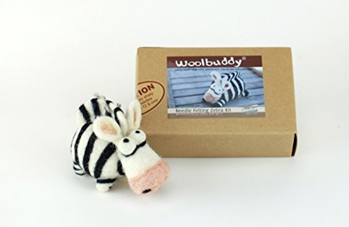 Woolbuddy Needle Felting Zebra Kit