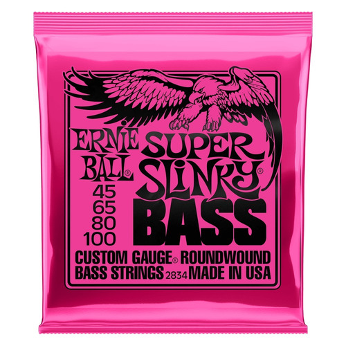 Encordado Para Bajo Ernie Ball 045 - 100 Super Slinky Eb2834