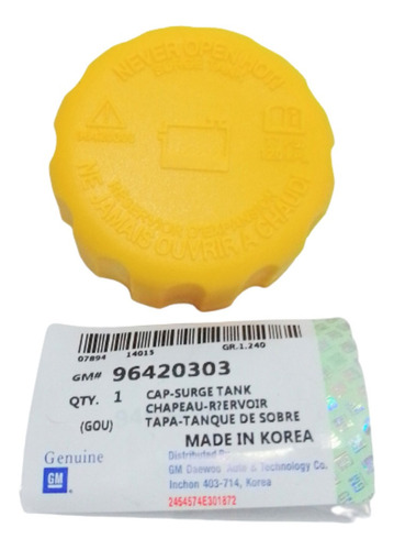 Tapa Refrigerante Gm 96420303 Aveo, Corsa, Spark, Optra.