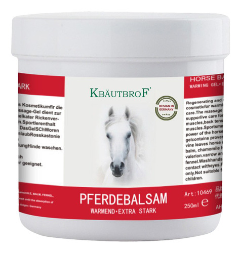 Gel De Masaje Articular Horse Cream Para Dolor Muscular, 250