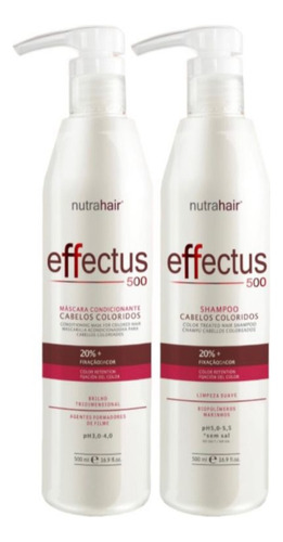 Shampoo & Máscara Effectus + Fixação Da Cor Nutrahair 500ml